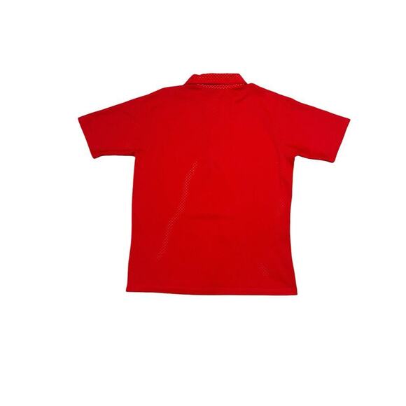 Vintage Spanjian Solid Red Collared Jersey - 80โs Sportswear /โ Costume - size L - Picture 2 of 5